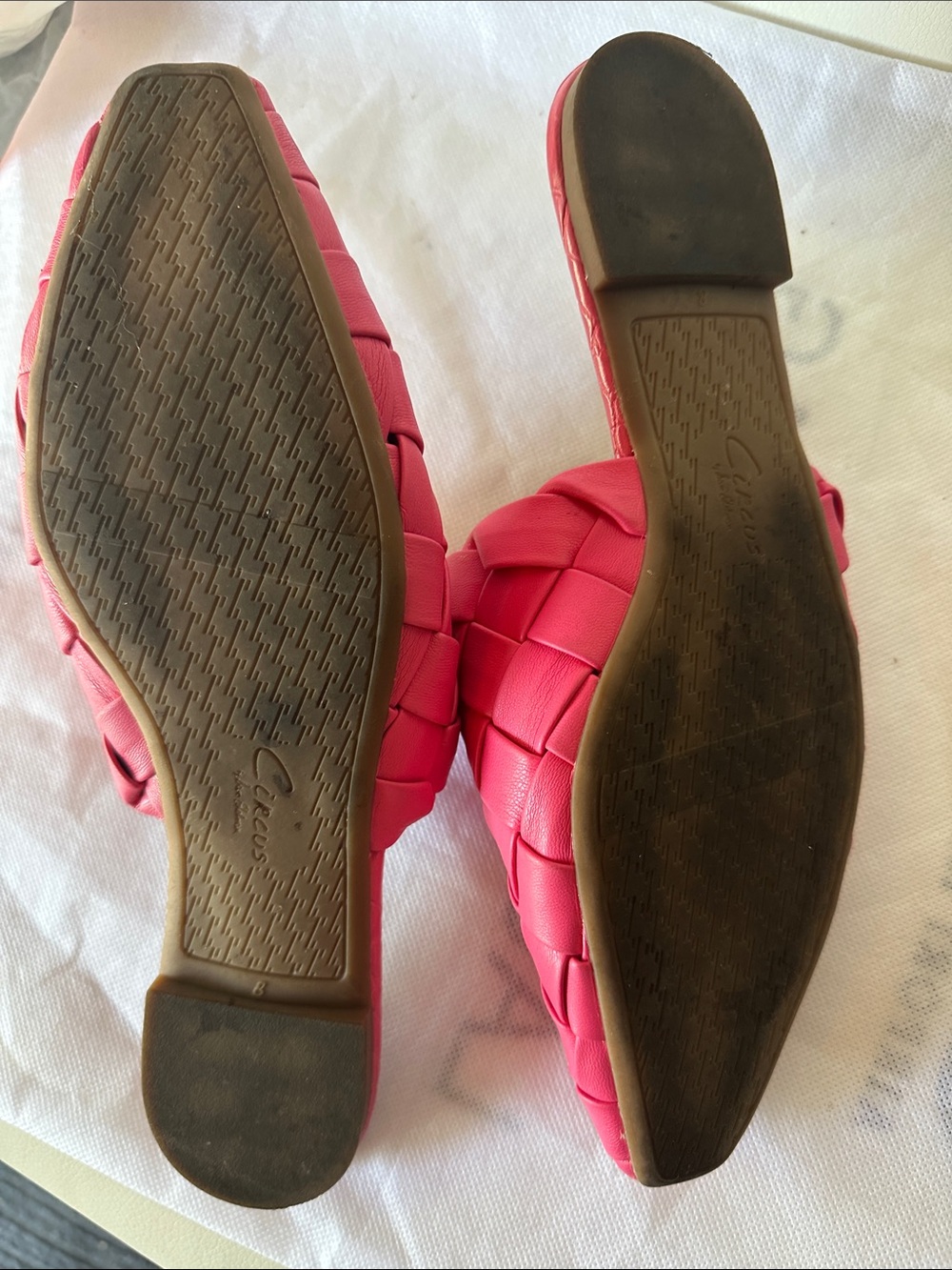 Circus by Sam Edelman Coral-Pink Woven Slide Mules - Picture 5 of 6